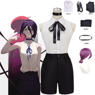Anime Chainsaw Man Reze Cosplay Costume Outfits Blouse Tie Shorts Props Reze Cos Wig Women Uniform H