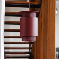 【Hübsch】－990819 酒紅色燈籠造型露營感吊燈 餐桌燈