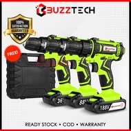 BuzzTech 36V/88V/188V Cordless Impact Drill Screwdriver Rechargeable Li-Ion Battery Screw Driver Dri