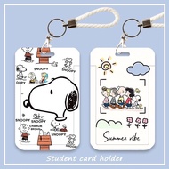 Snoopy x Charlie Brown * Landyard Card Holder Sleeve Protector Acylic Pendants Hardshell holder Student Card Ezlink Card