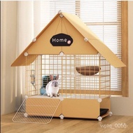 W-8&amp; Rabbit Cage Household Guinea Pig Hamster House Extra Large Villa with Tray Rabbit Cage Nest Supplies Anti-Spray Uri