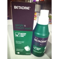 BETADINE GARGLE & MOUTHWASH 1% 125ML. CHAI SÚC HỌNG VÀ SÚC MIÊNG.