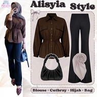 Modern Women's Hanging Out Outfit (Blouse, Cutbray, Bella Square, Bag) One Set for Modern Girls AS5Z