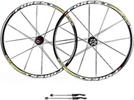 Mountain Bike Wheels, 26inch Double Wall MTB Rim Quick Release V-Brake Bicycle Wheelset Hybrid 24 Hole Disc 8 9 10 Speed,A-27.5inch