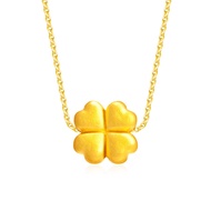 SK Jewellery Lucky Clover 999 Pure Gold Pendant