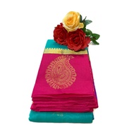 CONTRAST COTTON SAREE