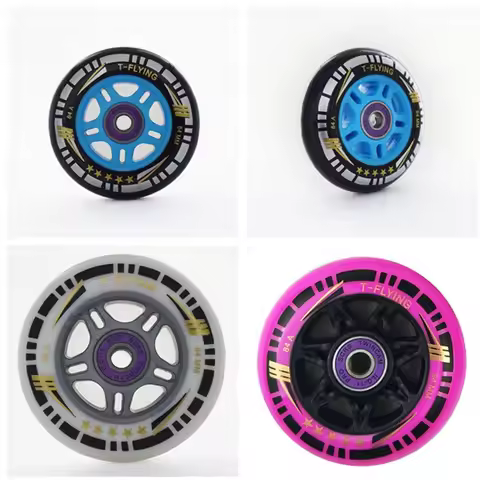 84mm 84A high rebound Inline skates wheel for powerslide for MPC for CITYRUN blue silver pink black