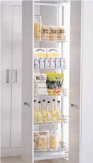 Soft Closing 5 Tier Pull out Drawer Basket System / Kitchen Storage / BTO