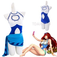 【Big-Sales】 Lol Miss Fortune The Bounty Cosplay Costume Summer Swimsuit Summer Pool Party Water Park Swimwear One Piece Bikini 2022