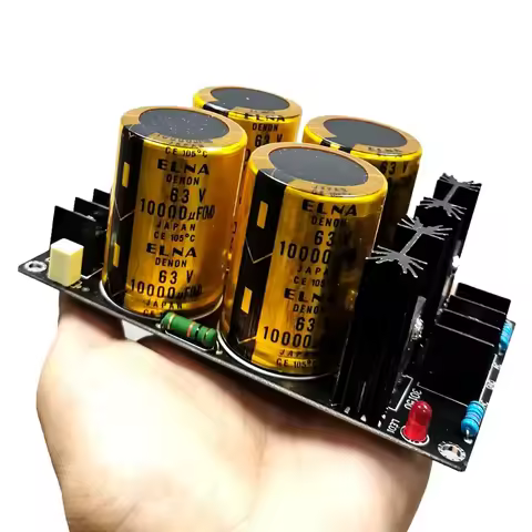 DLHiFi ELNA 120A 63V 10000UF 4pcs Gold-mounted Capacitor Schottky Rectifier Filter Power Supply Boar