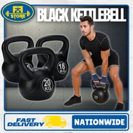 Black Dumbbell Kettlebell for Men & Women/ 10kg-20kg Home Gym Full Body Workout Fitness Exercises