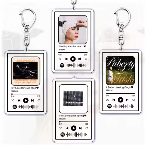 Pop Indie Singer Music Keychains for Women Accessories Bag Phoebe Bridgers Coquette Keying Jewelry F
