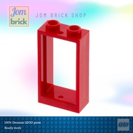 LEGO® Parts (Windows) 60593 – 6132807 – Window 1x2x3 Flat Front [Bright Red]