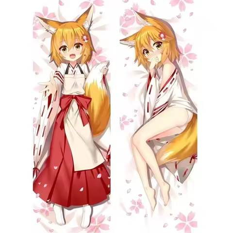 60x180cm Japanese Anime Sewayaki Kitsune no Senko-san Senko Shiro Dakimakura Otaku Male Cushion Cove