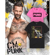 WWE Punk CM Punk Print American Retro Men Wrestling Fighting Sports 100% Cotton Loose T-Shirt 0102