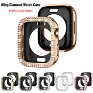 360 Bling Cover for Apple Watch S11 Case Ultra 2 49mm 45mm 41mm 40mm 44mm Diamond Bumper Protector f