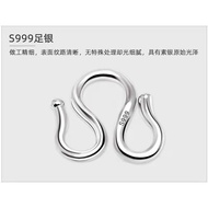 Silver plated 999 bracelet and necklace m/s clasp anti-loss automatic engraving DIY accessories 镀银 9