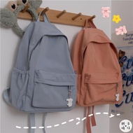 LUCKY CC Japanese-style solid color school bag Korean female college student backpack high school la
