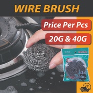 WIRE BRUSH 20G & 40G Kitchen Dish Washing / Berus Dawai Periuk Pinggan / Wiping Pot Stainless Steel 