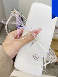 1入防藍光透明眼鏡女士超輕量化韓國版學生潮流眼鏡框平光鏡