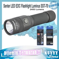JETBEAM KO-03 SENTER LED EDC FLASHLIGHT CREE SST-70 2400 LUMEN - HITAM