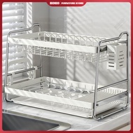 Drainer Dish Rack Dish Storage Rack Bowl Dish Kitchen Drainer Drainer Bowl Rack Double Shelf