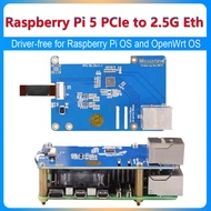 Raspberry Pi 5 PCIE to 2.5G Ethernet HAT Expansion board Pi5 RTL8125 Driver-free for Raspberry Pi OS