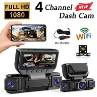 WIFI 4Channel 360 Degree Car Dvr 1080P Video Recorder WiFi APP Dashcam 24h Parking Monitor Rear View