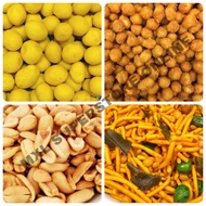 Kacang Soya Bijian | Kacang Telur | Kacang Botak Kuning | Kacang Mamet | Muruku Campur | Kacang Shantong | Kacang Goreng