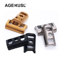 AGEKUSL Bike Hinge Clamp Plate Titanium Alloy C Buckle Hollowed-Out Design For Brompton Folding Bicycle