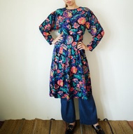 Vintage 美國標 花朵洋裝 印度製