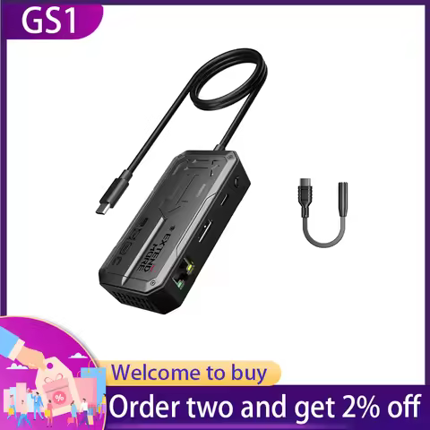 PLEXTONE PD 100W Charger GS1 6 in 1 Professional USB C Hub Multiport Adapter USB 3.0 Splitter Type C