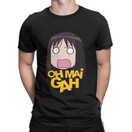Cartoon【Azumanga Daioh 】graphic 100%cotton O-neck red T-Shirt for men