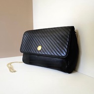 【特選貨品】中古二手Celine黑色金徽皮革小包斜揹側背孭單肩手袋