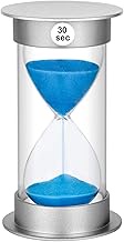 SuLiao 30 Second Sand Timer for kids, Large Durable Hourglass Sand Clock, Plastic Blue Sand Watch 30