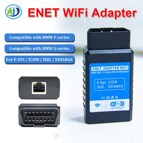 ENET Adapter WiFi for BMW F/G Series Coding OBD2 Diagnostic Ethernet Adapter Supports For BimmerCode