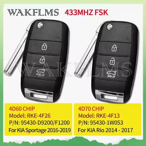 RKE-4F26 4F13 For KIA Sportage Rio 2014 2015 2016 2017 2018 2019 Remote Car Key 433MHz 4D60 95430-D9
