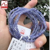 Baceda Natural Jewelry Blue-Purple Abacus Beaded Faceted Tanzanite All-Match Decoration Good Gift