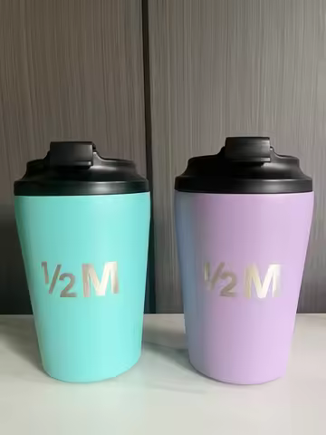 12oz Double stainless steel coffee cup thermos cup car cup 1/2M one pack