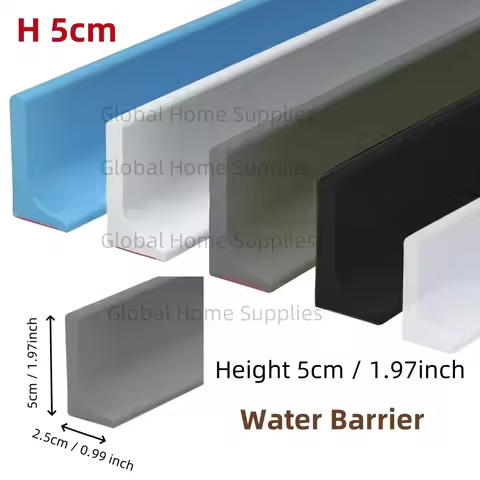 Shower Threshold Water Guard Dam Bottom Seal for Bathroom Glass Shower Door Strip Dry and Wet Separa