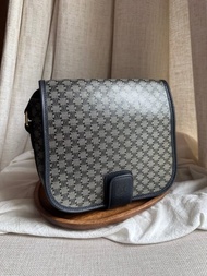 中古包Vintage Celine稀有深藍老花馬鞍包