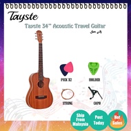 Tayste 34 inch Cutaway Travel Acoustic Guitar Combo Set Gitar Kecil