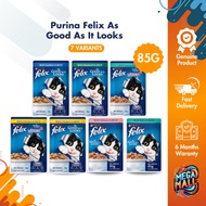 Purina Felix Kitten & Adult Cat Food 85g - Tuna, Chicken, Mackerel, Sardine, Jelly, Healthy & Tasty