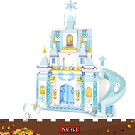 WUHUI 316PCS Friends Girl Building Block Set Toys  Toys Anna Elsa Snow Queen Elsas Sparkling Ice Cas