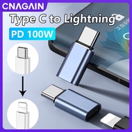 CNAGAIN Mini Type C to Lightning Adapter Suitable for iPhone 15/iPad Pro,USB C to Lightning Portable Data Cable Conversion Connector PD100W Charging Cable Converter