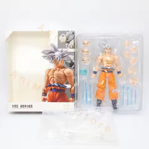 SHF Dragon Ball Z Super Ultra Instinct Goku White Hair Articulated Model Collection Toys 16cm