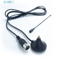QINMEI Digital Tv Antenna, Free Channel Mini TV Antenna Freeview, Radio TV Aerial DVB-T/TV Black 5dB