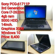 Sony PCG-61711P3rd GenerationCore i7-2620m