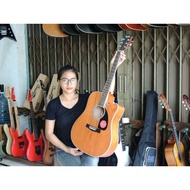 BROWN FENDER ACOUSTIC GUITAR