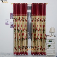 Gorden Jendela Kamar Motif Printing Bahan Kain Blackout import Tebal Tidak Terawang Tinggi 230